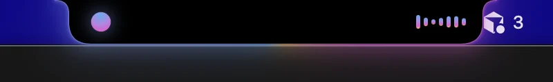 The notch during a Xyla voice call with live voice bars